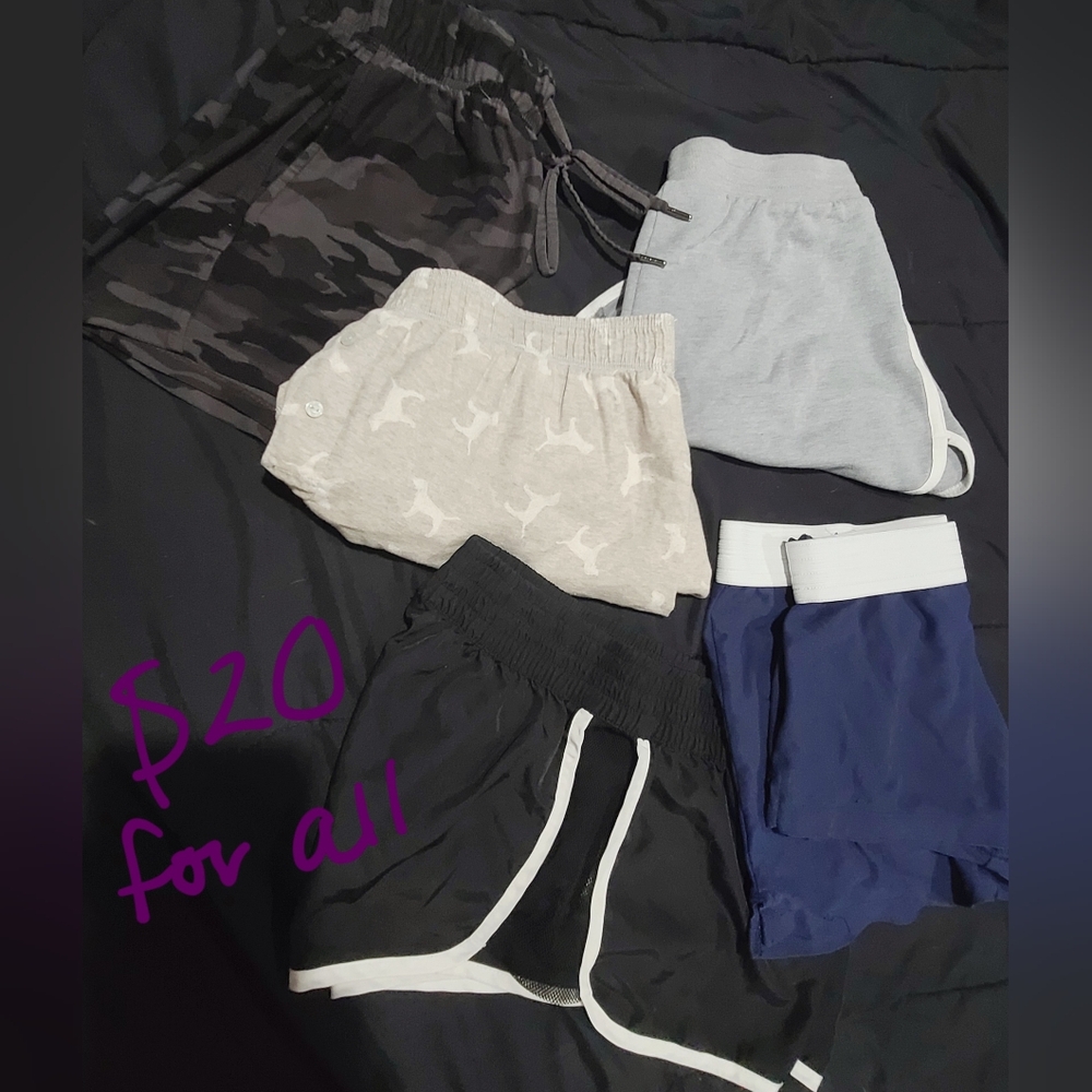 Women's Casual Shorts Bundle - Black, Gray, Blue, Camouflage, PINK sleep shorts
